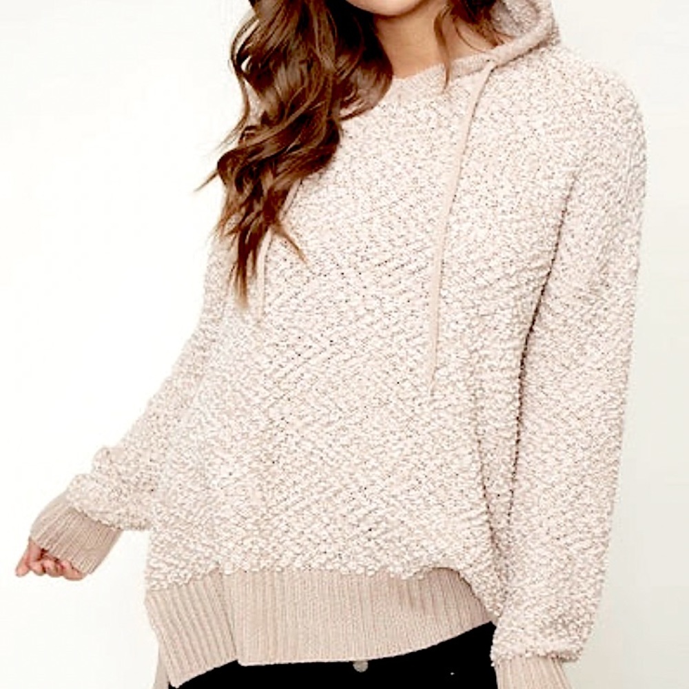 Target (Knox Rose) Popcorn Knit Sweatshirt Taupe